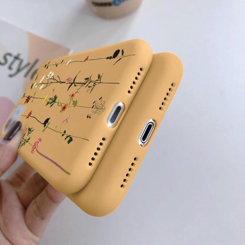 Květinové měkké silikonové pouzdro pro Xiaomi Redmi Note 13 Pro 13C Poco C65 Samsung A35 A55 A34 S24 Huawei Honor 200 Realme Camera Protective Shockproof Cover