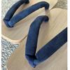 Kiso Nezuko Geta: Men's Two-toothed Sandals with Patterned Weave, a Traditional Craft Made in Japan (Navy) - Continuing 300 Years of Tradition