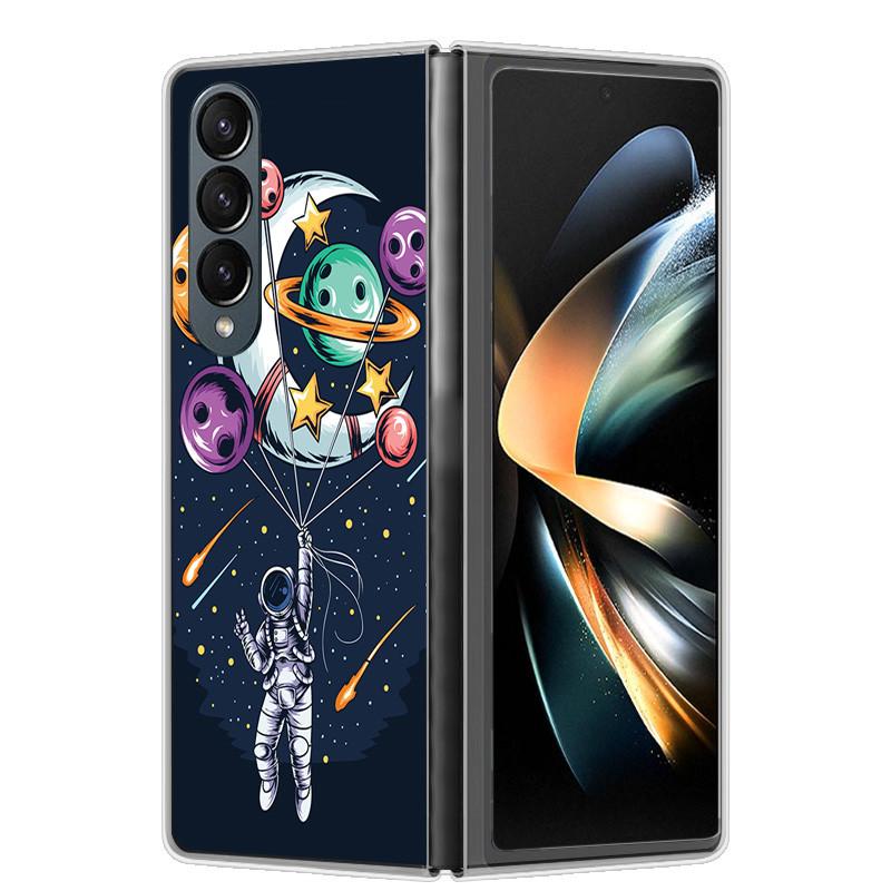 For Samsung Galaxy Z Fold6 Fold5 Z Fold 2 3 4 5 6 Fold5 Phone Case Astronaut Silicone Back Cover For Galaxy Z FOLD 6Funda Coque