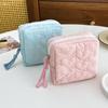 New Quilted Love Cosmetic Bag  Travel Portable Toiletry Bag  Lipstick Bag  Aunt Towel  Sanitary Napkin Storage Bag