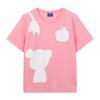 M.Latin Girls' Irregular Print Ribbed Short Sleeve T-Shirt