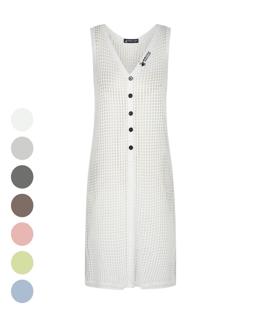BHPOLOCLUB Women'S Summer Openwork Net Long Vest 8 Colors Op107