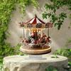 Festives 2D Flat Christmas Carousels Desk Ornament for Home Office Table Display X3UC