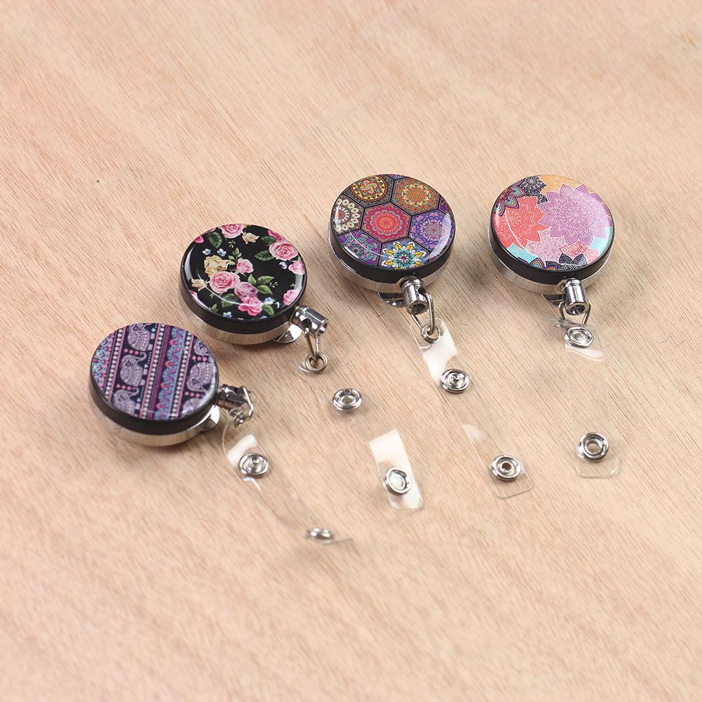 Set Creativo di Portachiavi Retrattili per Ufficio - Cavo d'Acciaio Anti-Perdita in 4 Pezzi