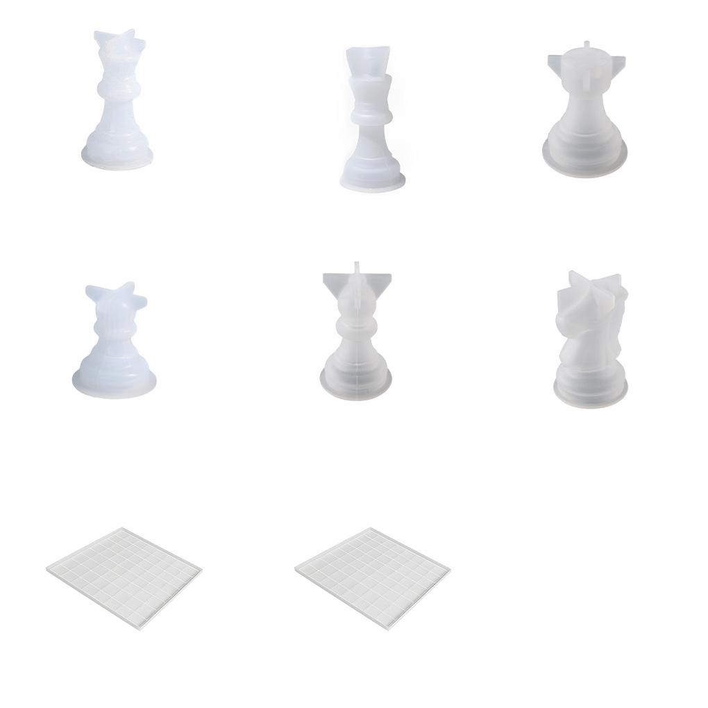 Formă Șah Antiaderentă de Rezervă Stil Modern Simplu Rășină Șahuri Internaționale Artizanat Realizare Formă Accesorii