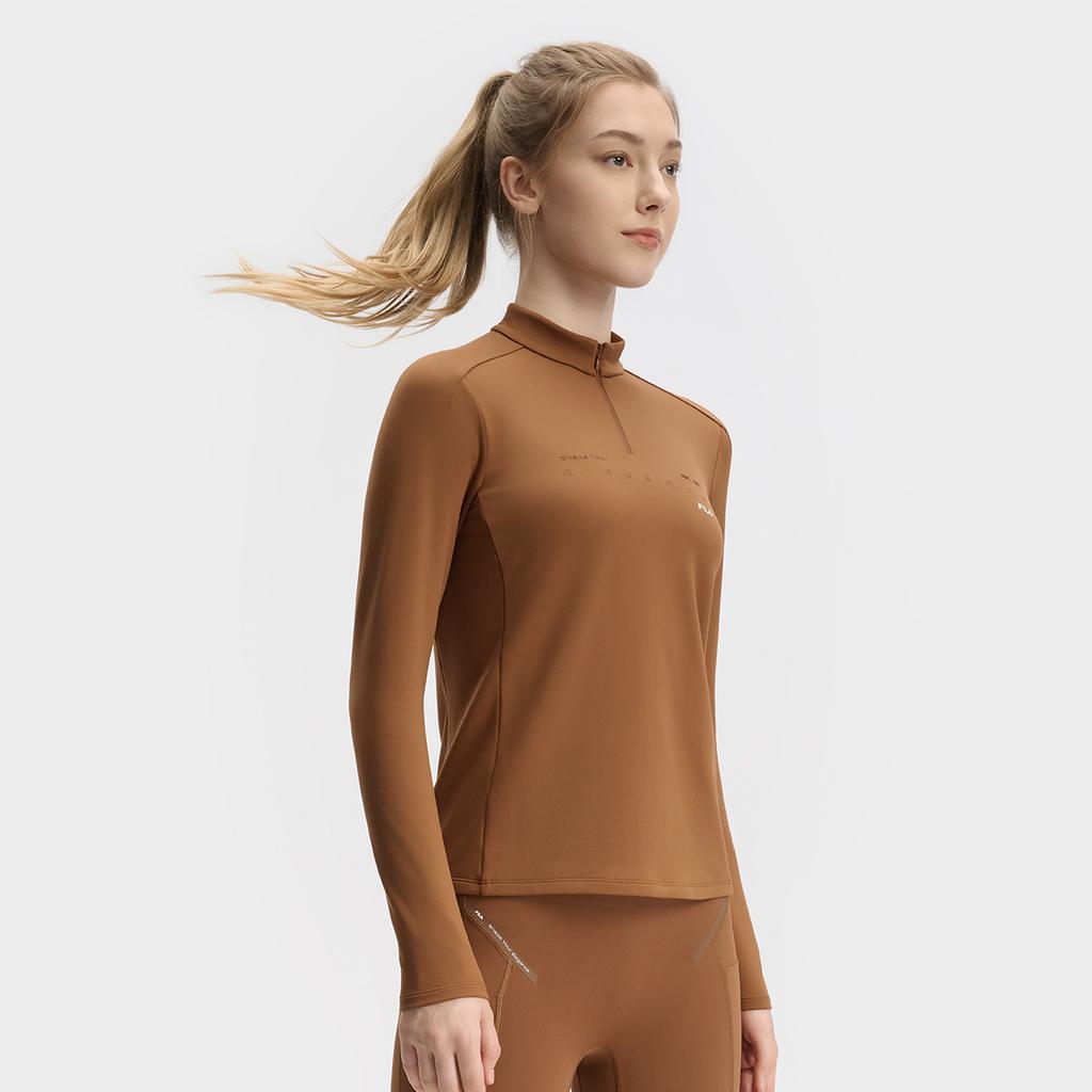 New FILA Fitness Series T Shirt Women's Chestnut Brown A11W441208F-BN