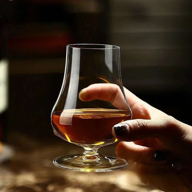 Italy Brand Bormioli Crystal Whisky Copita Nosing Glass Flame Pattern Cognac Brandy Snifter Malt Whiskey Goblet Liqueur Wine Cup