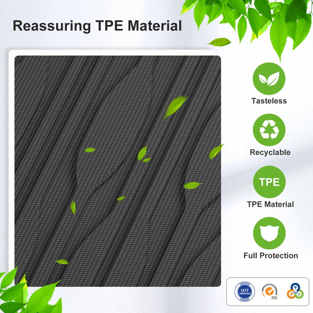 Smabee Right Drive for BYD M6 2024-2026 7Seater TPE 3D Car Floor Mats Cargo Liner Trunk Pad All-Weather Accessories Black