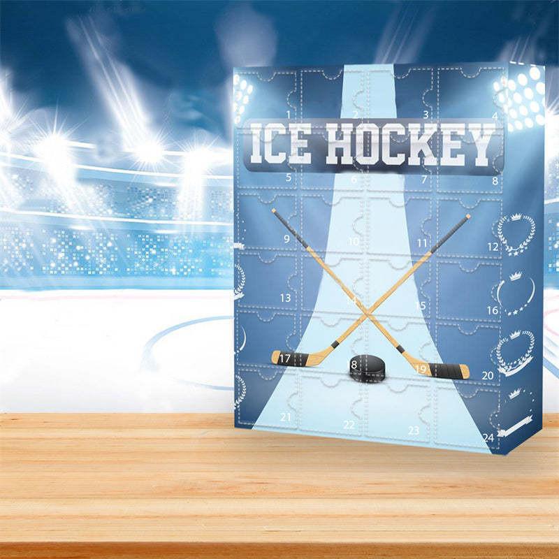Hockey Advent Calendar With Gift Box For Christmas Party And Holiday Celebration