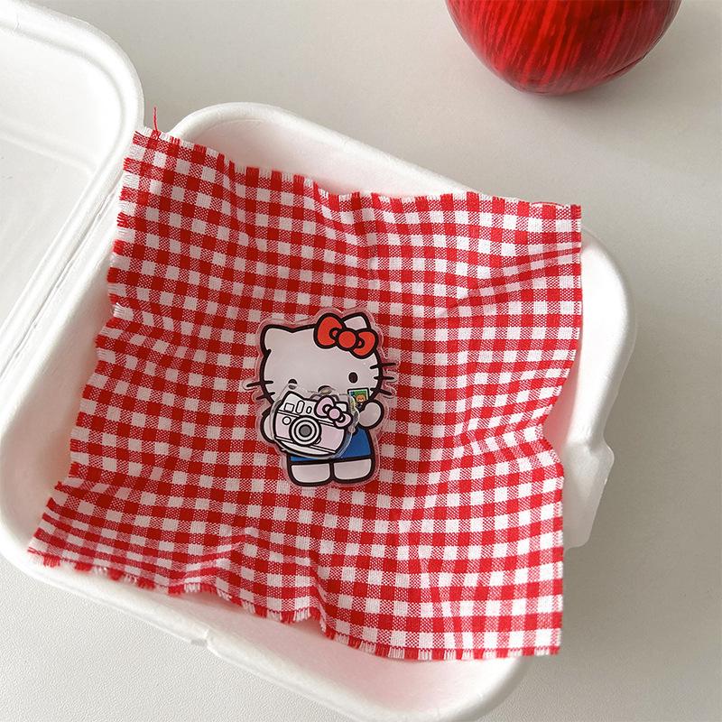 Simple And Cute Childlike Acrylic Leisurely Kt Rotating Small Cartoon Mobile Phone Holder Airbag Lazy Back Sticker