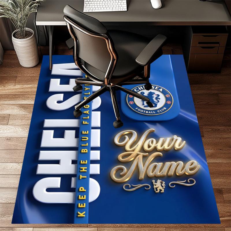 Custom C-Chelsea Mat Personalized Name, Polyester Washable Indoor Entryway Rug, Gift for Christmas, Easter, Thanksgiving Day