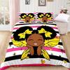 Single-Sided Printed Warm Comforter Beding Sets, Comfortable Bedspreads, with Soft Fabric Duvet Beding, American Girl, Birthday Gift, King, 3Pcs
