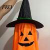 Reused Halloween Party Decorations Cute Hanging Decor, Pumpkin Ghost Pendant with Decorative Holiday Items for Home Wizard Hat, Spooky Witch Ornament