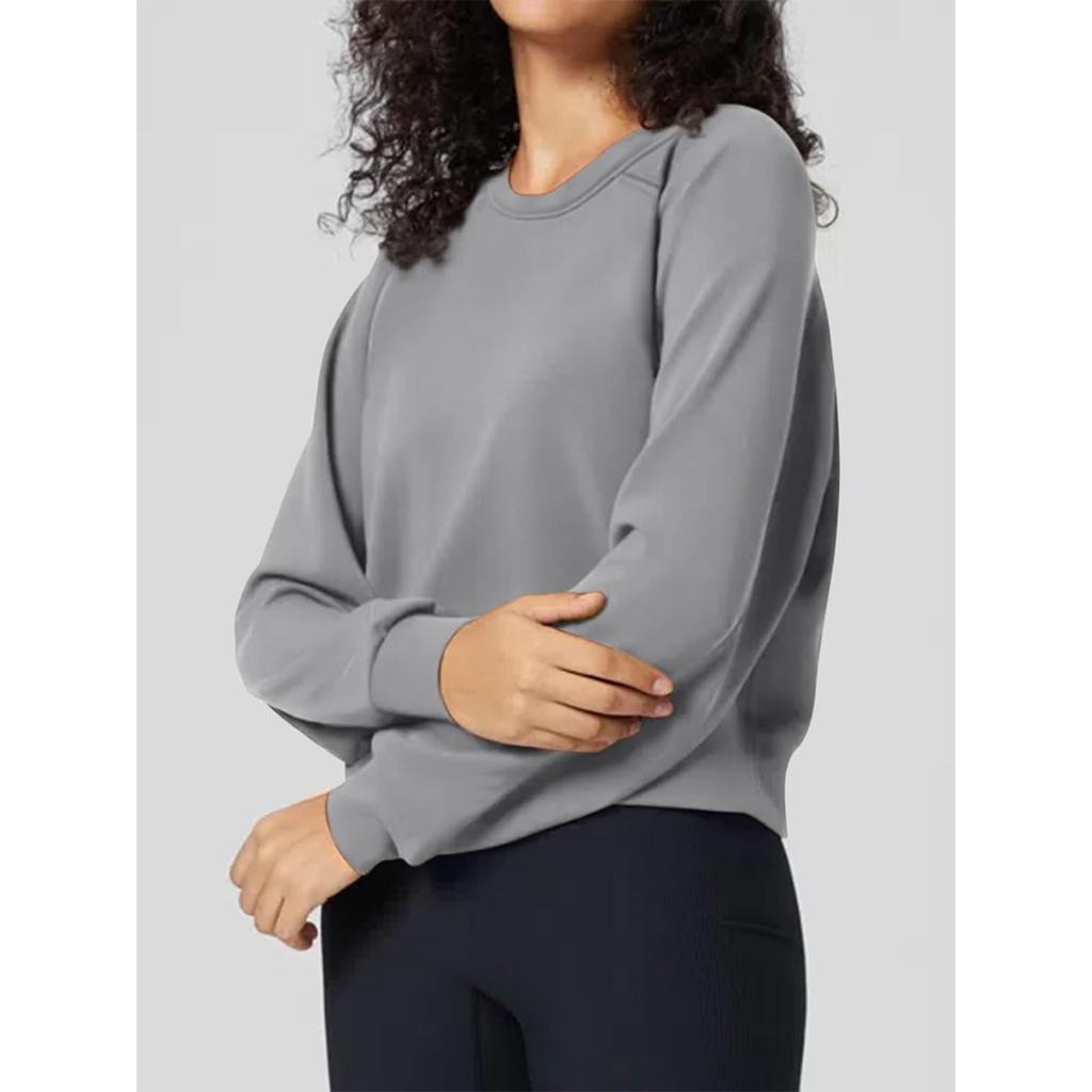 New Fashion O Neck Sweatshirts For Women  Long Sleeve Lightweight Fall And Winter Tops