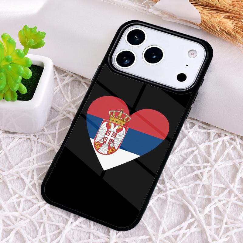 Serbia Flag Shockproof Phone Case for iPhone 17 Air 16e 15 11 12 14 13 Pro Max Cover Coque