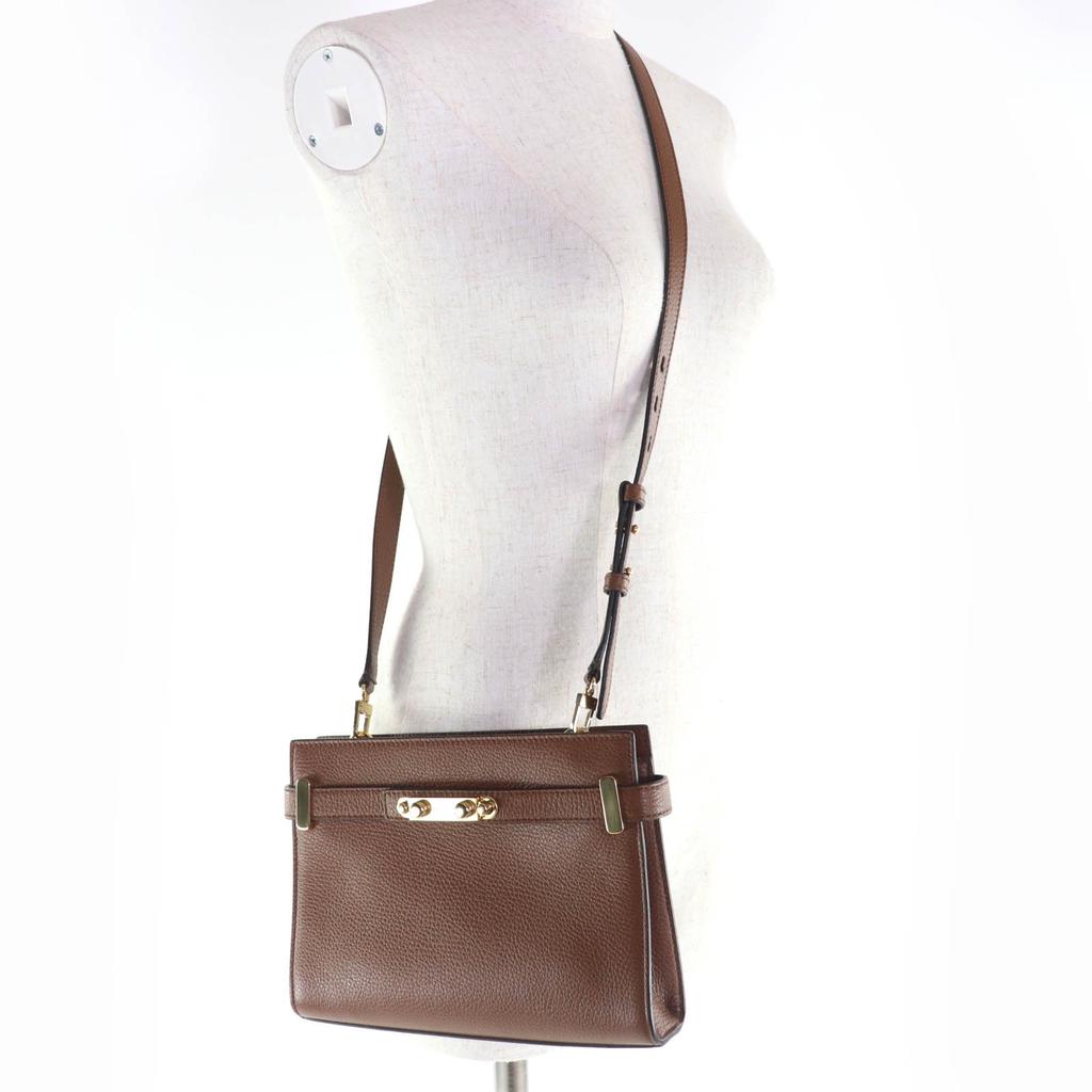 Excellent BALLY Shoulder Bag Carriage Shoulder Bag 2WAY Leather Handbag Brown Used