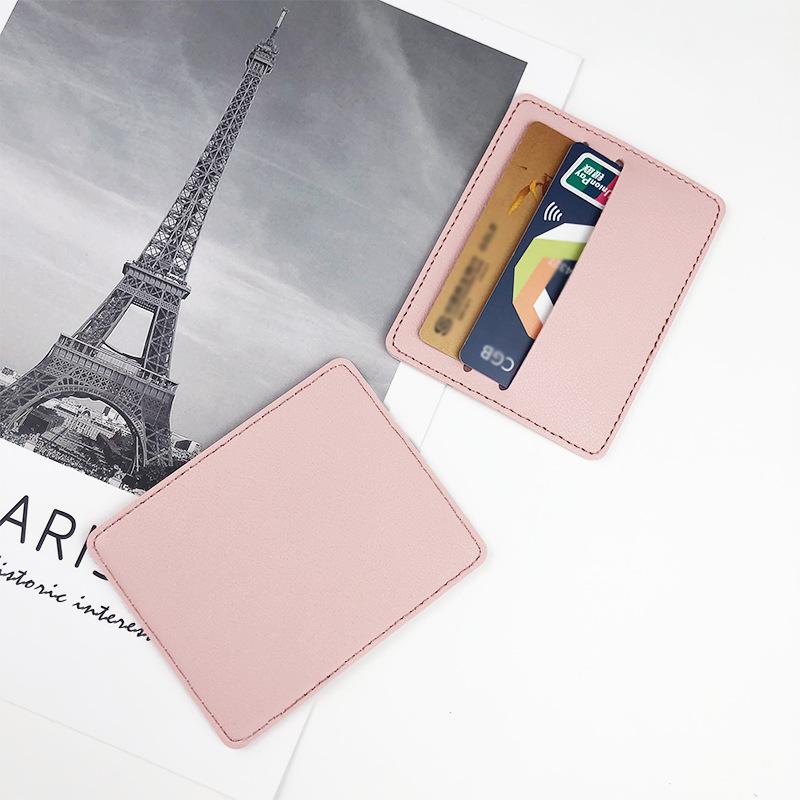 Ultra-thin ID card protective cover, card clip, women's leather card cover, pu leather credit card, multi-card card bag.