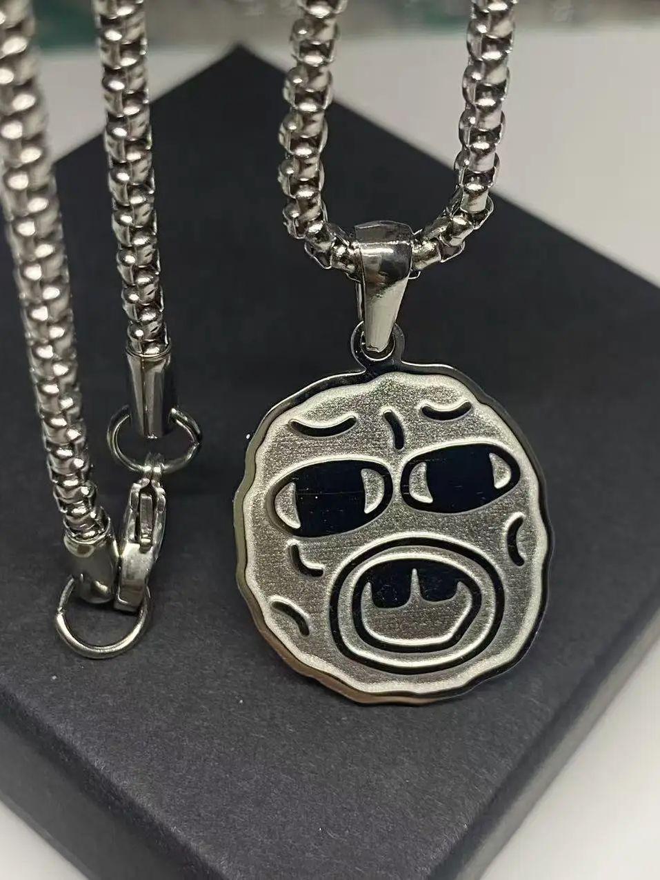 

Stainless steel hip-hop necklace, fashionable men s and women s trendy necklace, personalized accessory 50cm