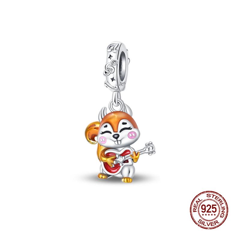 Charms Copper Autumn Pumpkins & Maple Leaves Charms Beads Fits 3Mm Original Bracelet Womens Diy Fine Jewelry Gifts