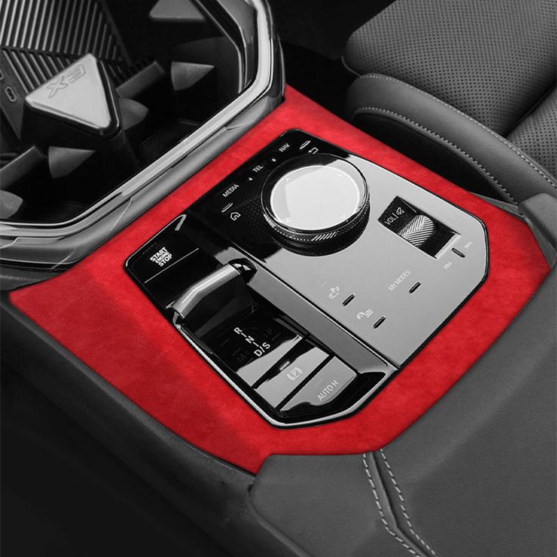 Para BMW X3 G45 (2025-) Panel de Adhesivo Decorativo de Almacenamiento para Consola Central de Coche M Performance Accesorios de Tuning Interior de Alcantara