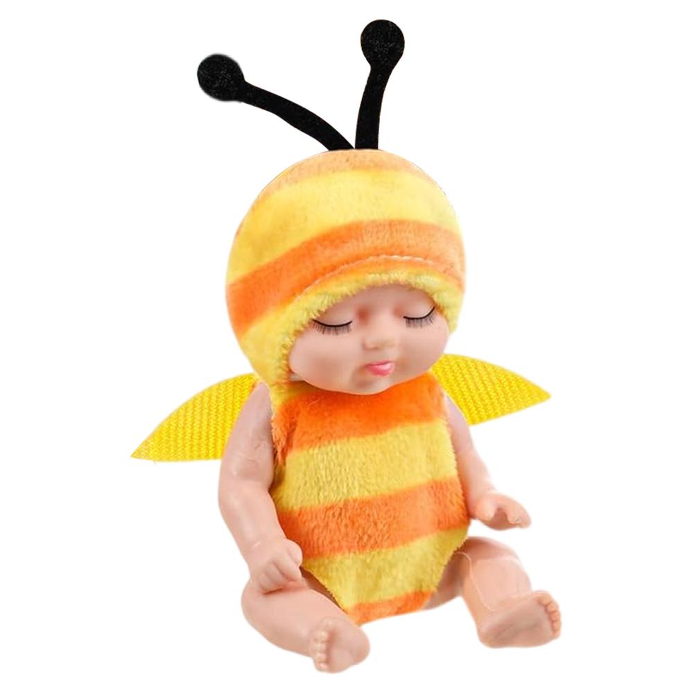 1/6 Pcs 11cm Mini Reborn Baby Doll Simulation Rebirth Dolls Toy with Animal Clothes Sleep Series Reborn Baby Doll Movable Joints