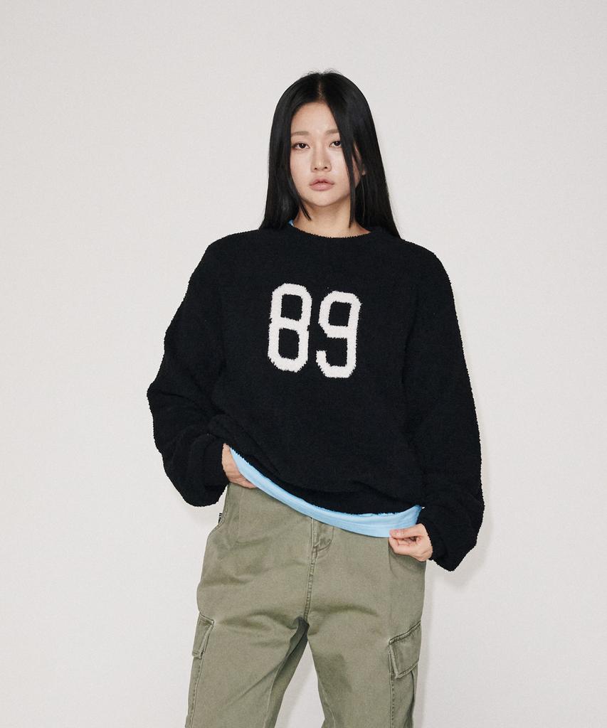 UNIVERSE GARMENT Htg Soft Boucle Knit_Black