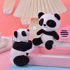 Cute Miniature Panda Stuffed Doll Keychain With Pp Cotton Filling For Children