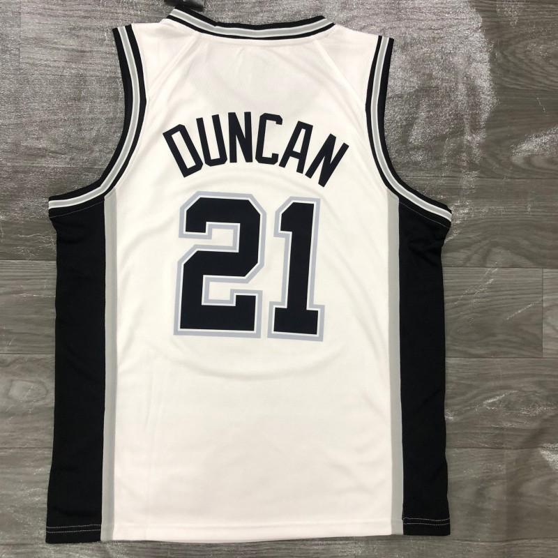 Custom Heat Pressed Basketball Jersey San Antonio Spurs 5 Murray 21 Duncan 20 Ginobili Breathable Bamboo Charcoal Fabric