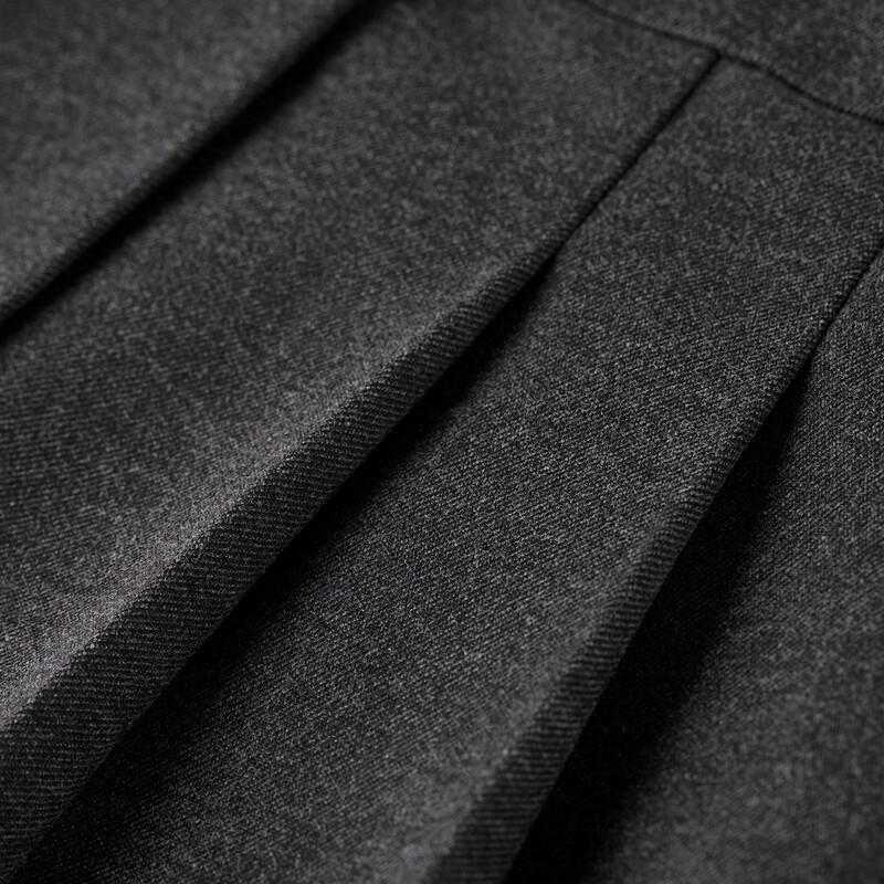 Zimowa spódnica damska Shangdubila z wysokim stanem, plisowana, w kształcie litery A