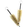 Mouthpiece Cleaning Brush 2 Pcs Wind Instrument Brown Natural Mane Brush for Saxophone Clarinet Trumpet Flute Accessories
