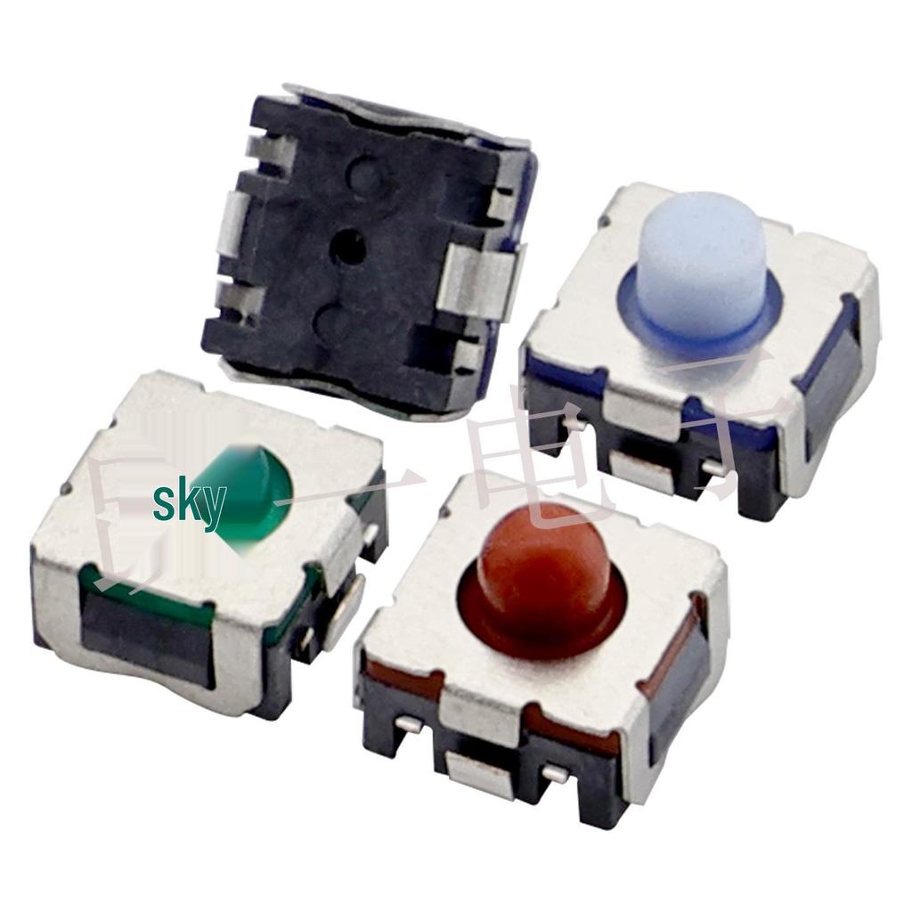 Silent Silicone Waterproof Tactile Switch 5.3x5.4x3.8-4.3H Round Head 2-Pin
