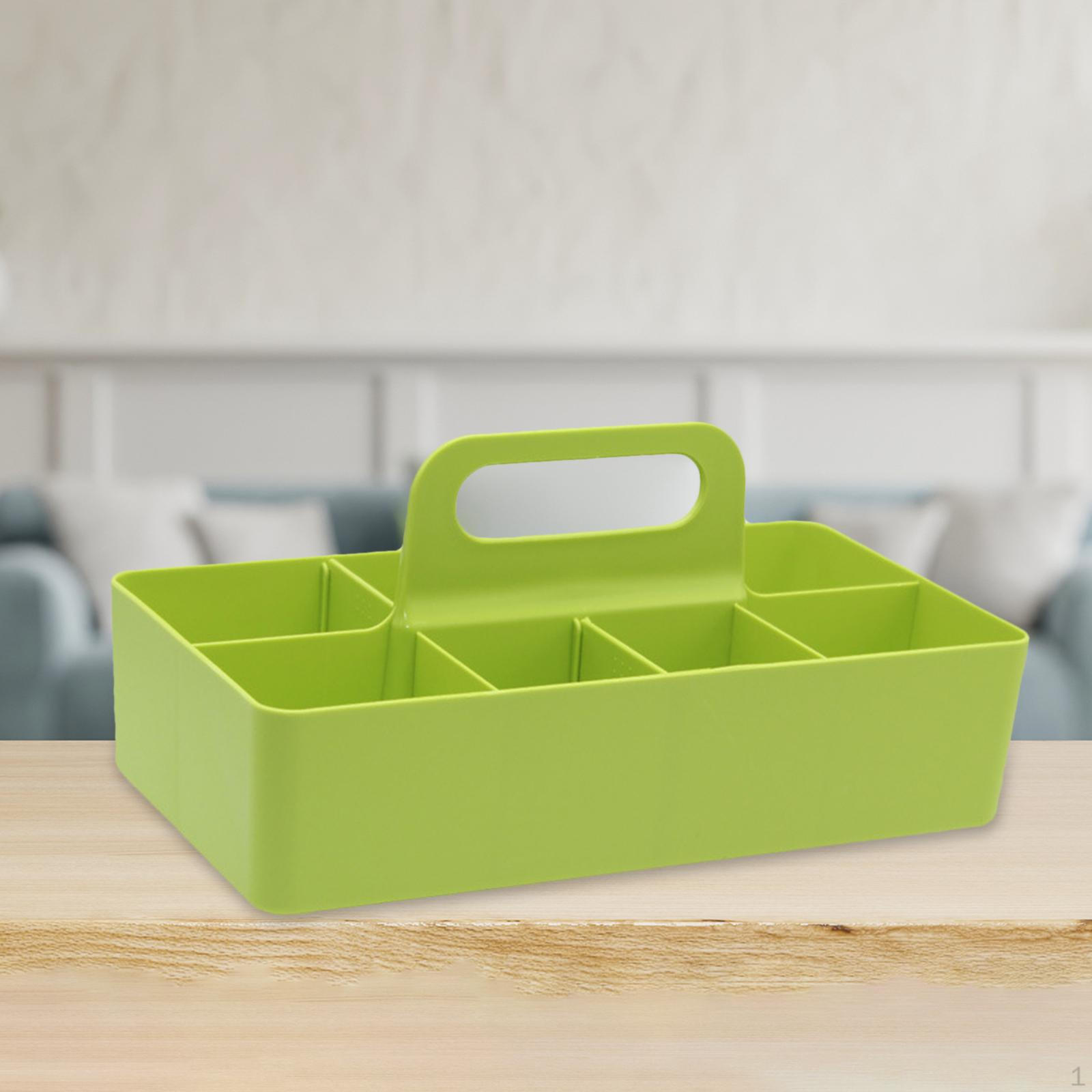 

Desktop Household Organizer W/ Handle Multi Classification for Cupboards Living Room Sundries зелений