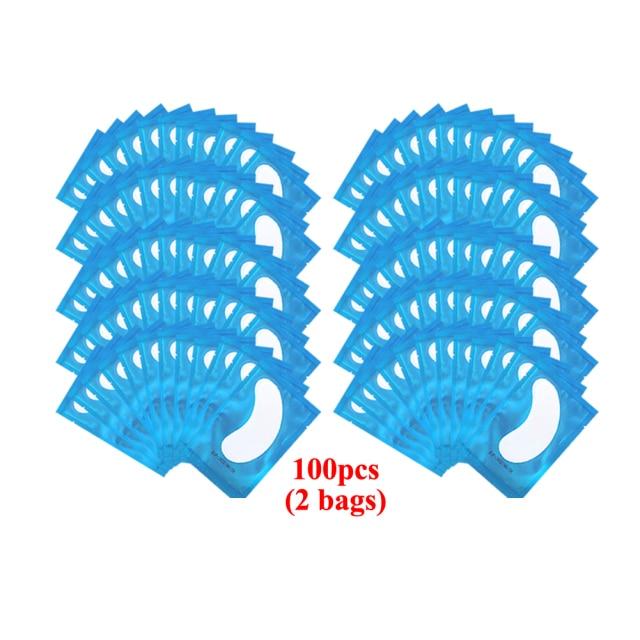 Conjunto de suministros de extensión de pestañas, microcepillo, cinta, anillo de pegamento, parches para ojos, varillas para rímel desechables, aplicador, herramienta para pestañas