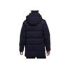 Adidas Solid Color Letter Print Hooded Mid-Length Down Jacket Men Outerwear Navy-Blue CK0970