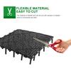 20Pcs PVC Fish Tank Bottom Filter Plate Black Splicing Combination Clapboard Aquarium Isolation Bottom Filter Board