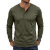 Men's Casual Long Sleeve Neck Slim Top for Gym Workout