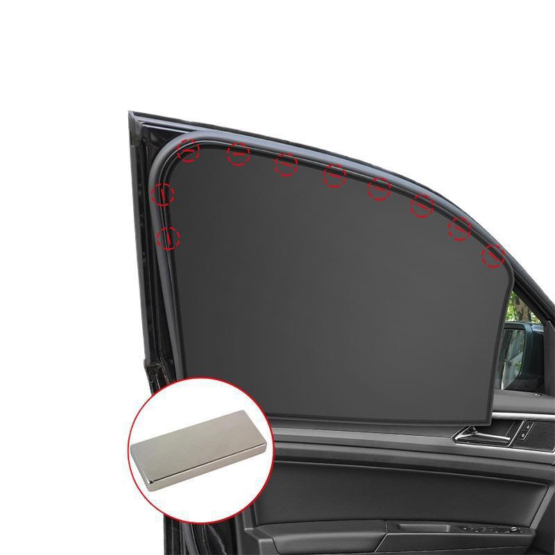Magnetic Black Vinyl Car Sunshade Mesh - Heat Insulation & UV Protection for Car Windows