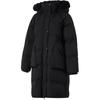 Li Ning Sports Trend Series Casual Simple Comfortable Loose Cold Resistant Warm Outdoor Solid Color Long Down Jacket Women Outerwear Black AYMU192-3