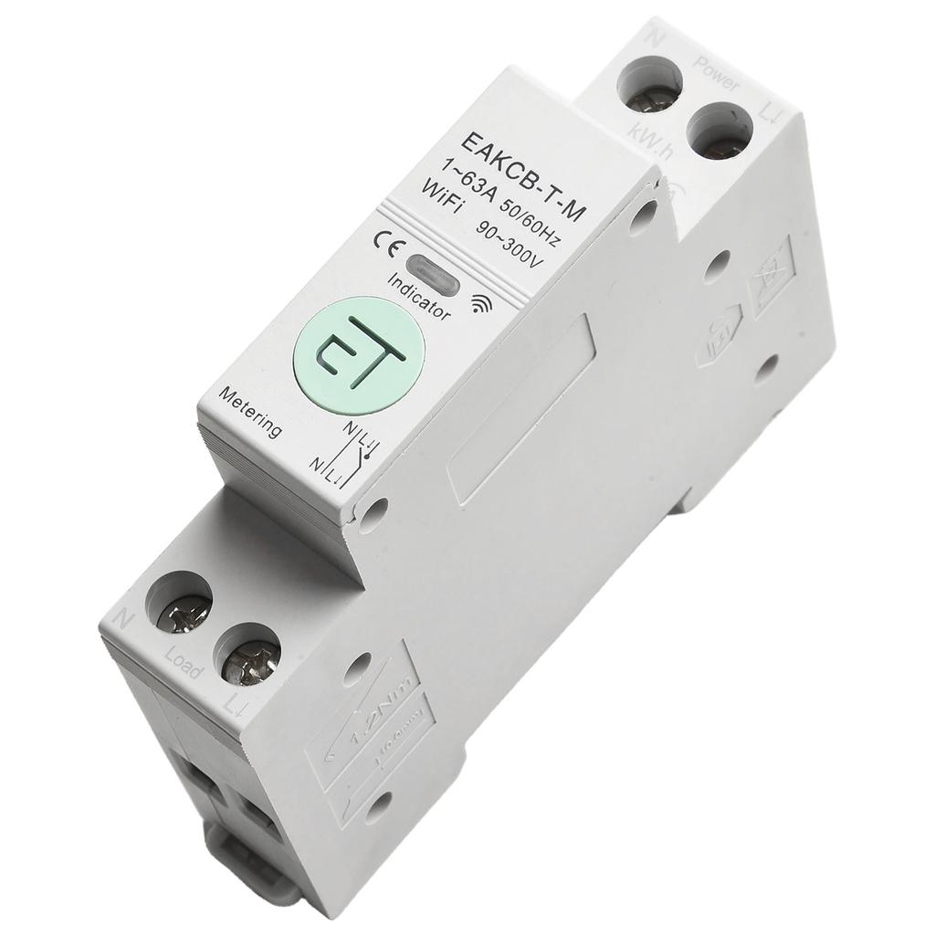 Circuit Breaker Smart Circuit Breaker Temperature Protection 40-150 Adjustable Power Limit 1-26KW Din Rail Installation