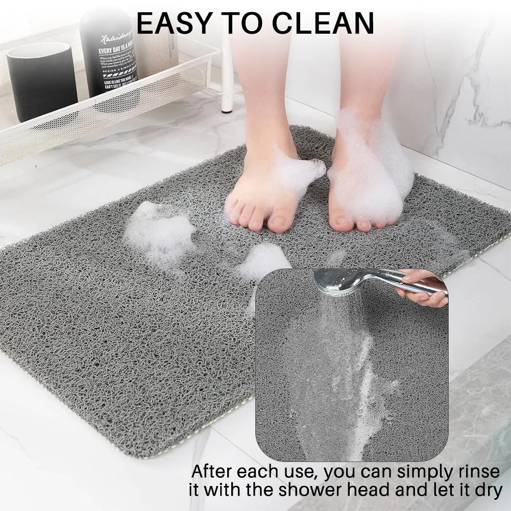 40*60/50*80cm Bath Rugs Non-Slip Bath Mat with Drain Holes Anti Mould Shower Mat for Inside Shower Washable for Bathroom Floor