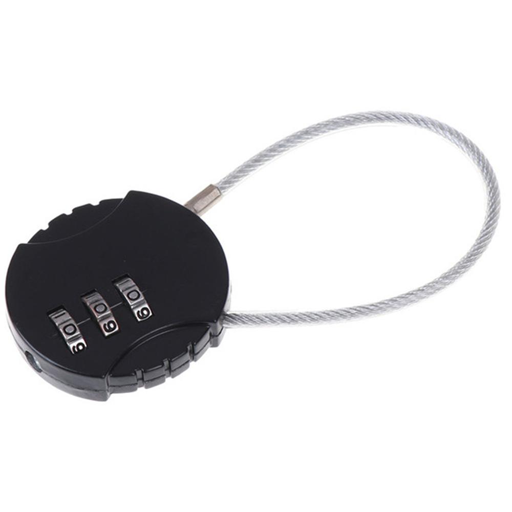 Accessories Hiking 3 Digit Combination Ball Shaped Bicycle Lock Trunk Locks Gym Padlock Code Lock