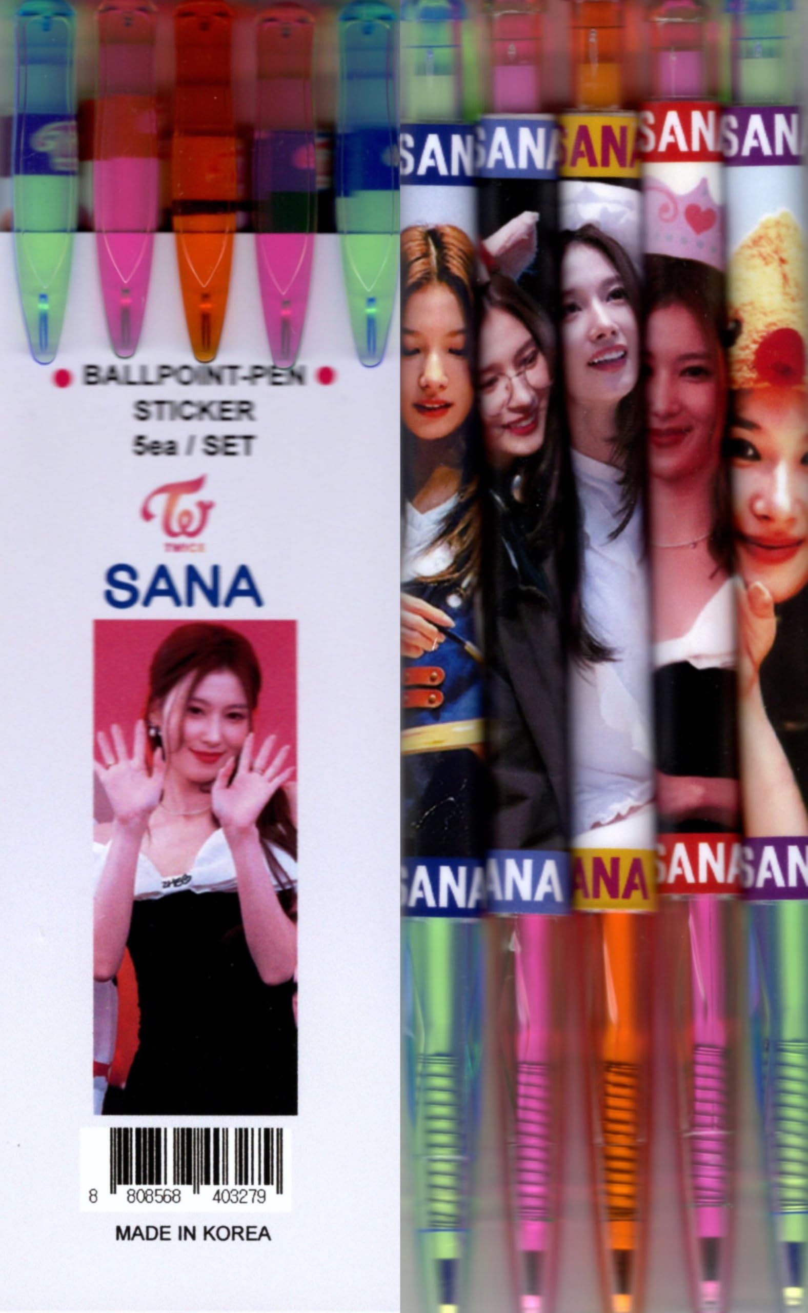 

TWICE SANA Товары Шариковая ручка Набор из 5 Стикер +