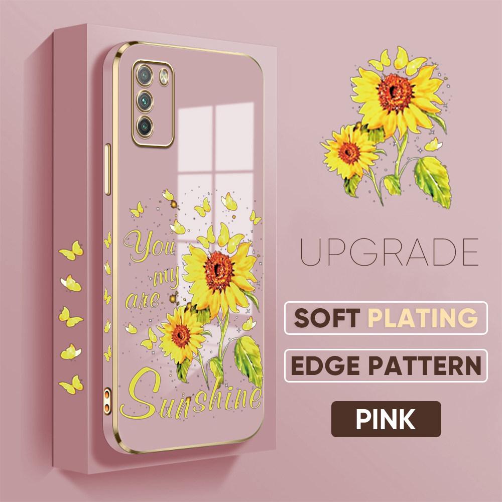 Colorful Printing Patterns Square Edge Pattern Casing Plated Phone Shell Luxury Plating Soft Phone Case for Huawei Honor Xiaomi Redmi