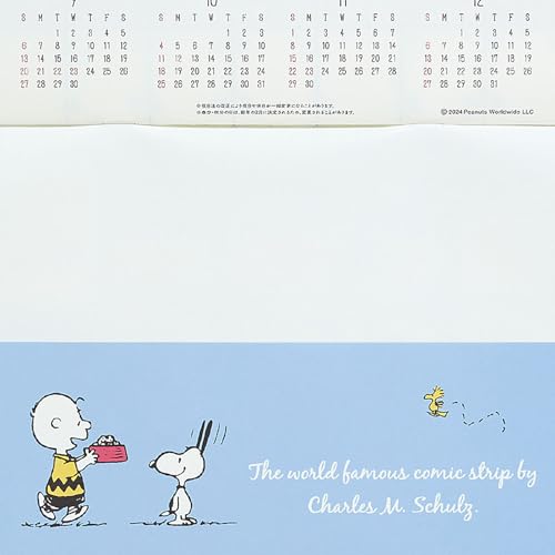 Sanrio Wandkalender horizontal 2025 Snoopy Wandbehang 452939
