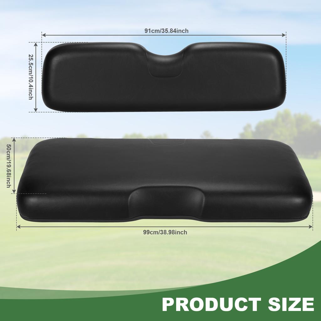 Golf Cart Front Seat Bottom & Backrest Assembly Seat Bottom and Back Cushion Set Compatible for EZGO RXV 2008-up Models