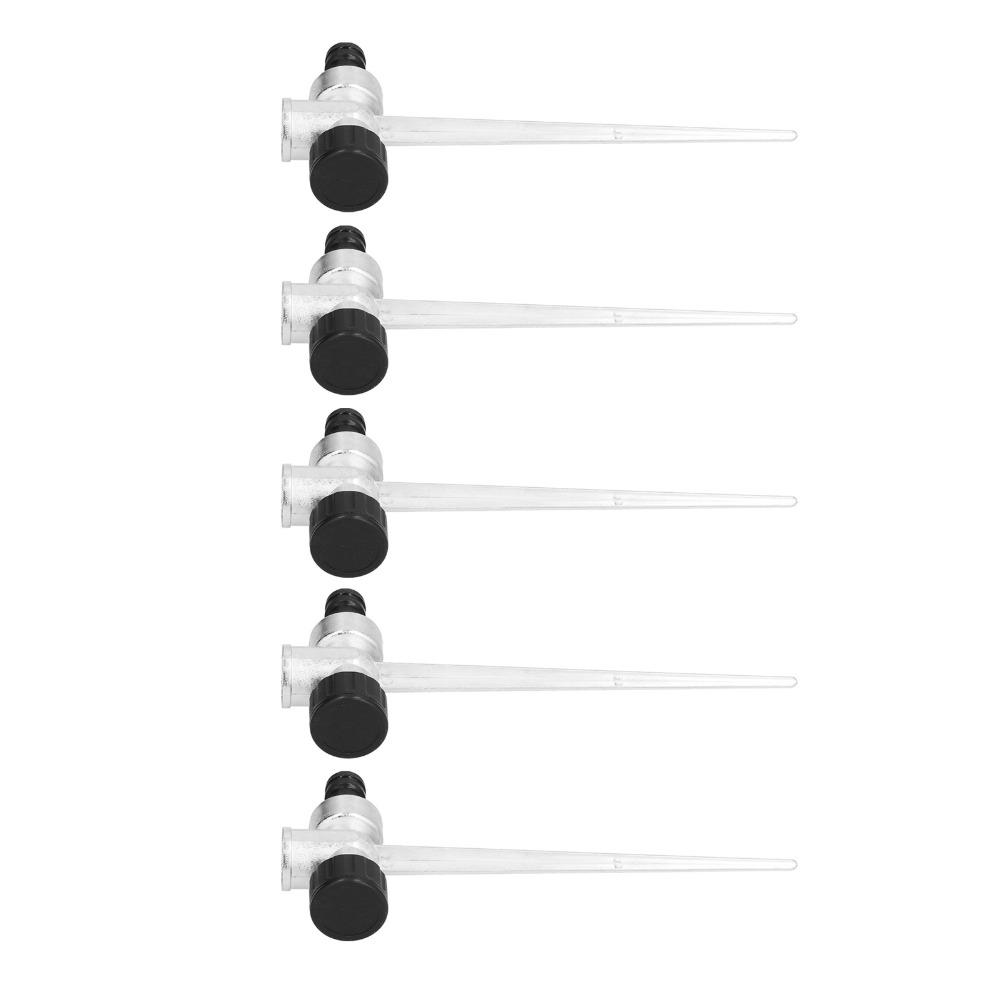 5PCS Silver Lawn Sprinkler Spike Base Zinc Alloy Lawn Sprinkler Spike for Yard  Plant Watering