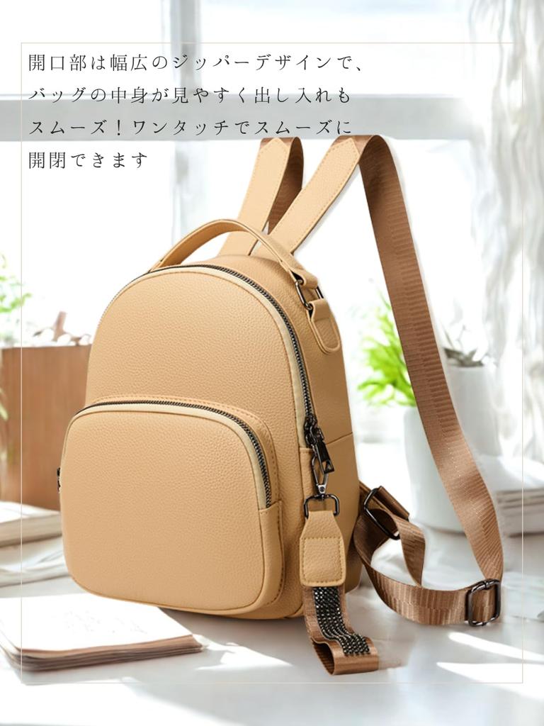 MYSKUFT Damen Rucksack, Kleine Tasche, Mini, Kompakt, PU Leder, Minimalistisch, Rund, Leicht, Mini Rucksack (Weiß)