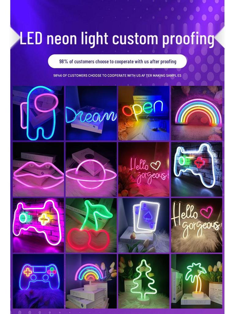 LED Planet Neon Light – Creative Rainbow-Shaped Table Lamp for Room Décor and Atmosphere