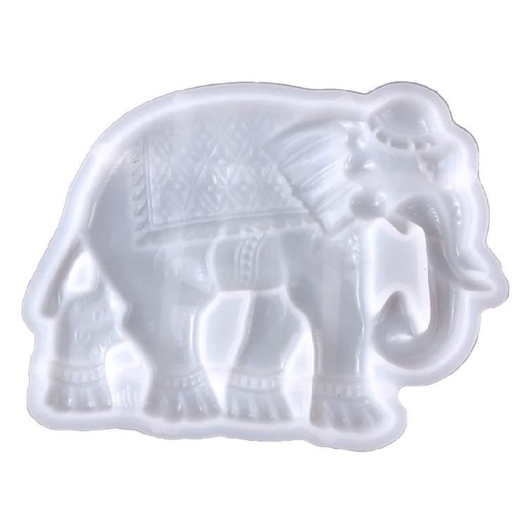 Semi-stereoscopic Elephant Mold DIY Ornaments Pendant Epoxy Resin Crafting Mold 1 чистый