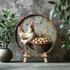 Rustic Farmhouse Fresh Eggs Metal Tin Sign Kitchen Wall Art Decor 20x20 Cm
